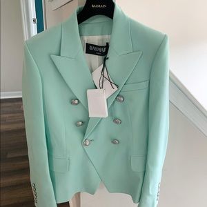 ✅SOLD✅NWT Balmain wool blazer mint green sz38 US6